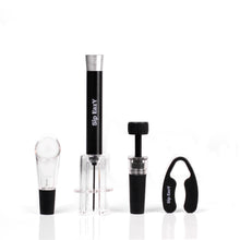 Load image into Gallery viewer, Sip Eazy Black Air Pump Premium Wine bottle Opener 4 piece Gift Set