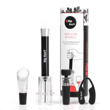 Load image into Gallery viewer, Sip Eazy Black Air Pump Premium Wine bottle Opener 4 piece Gift Set