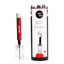 Load image into Gallery viewer, Sip Eazy YOUR MUST HAVE RED PREMIUM AIR PUMP WINE BOTTLE OPENER 4 Piece Gift Pack